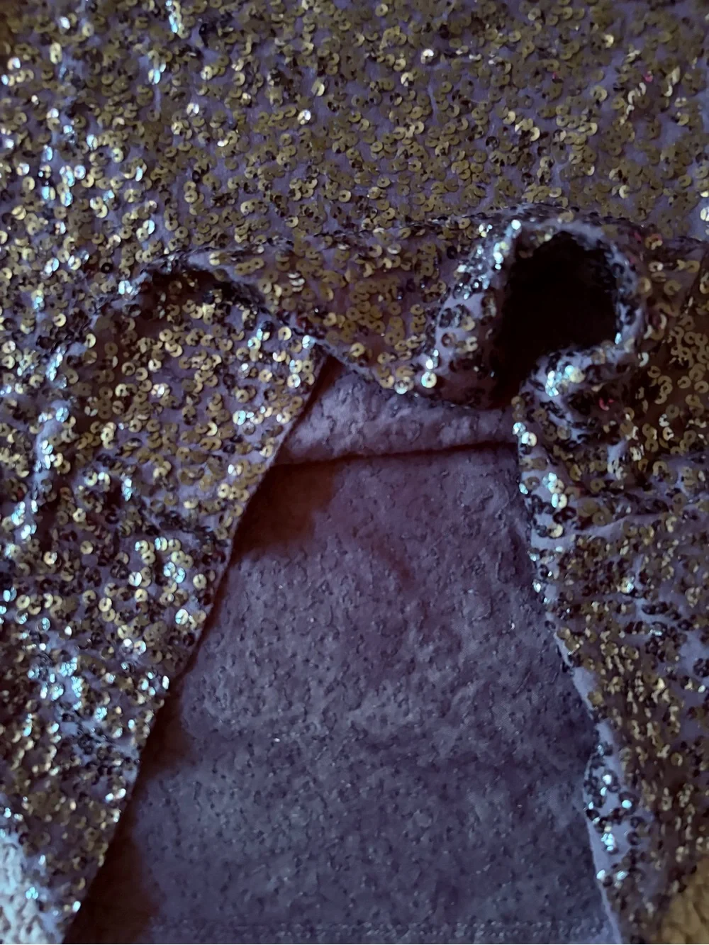 J. Crew, women’s navy sequin 3/4 sleeve top, S, Excellent Condition
